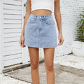 Attractive Elegant Women's Washed Fashion Denim Skirt