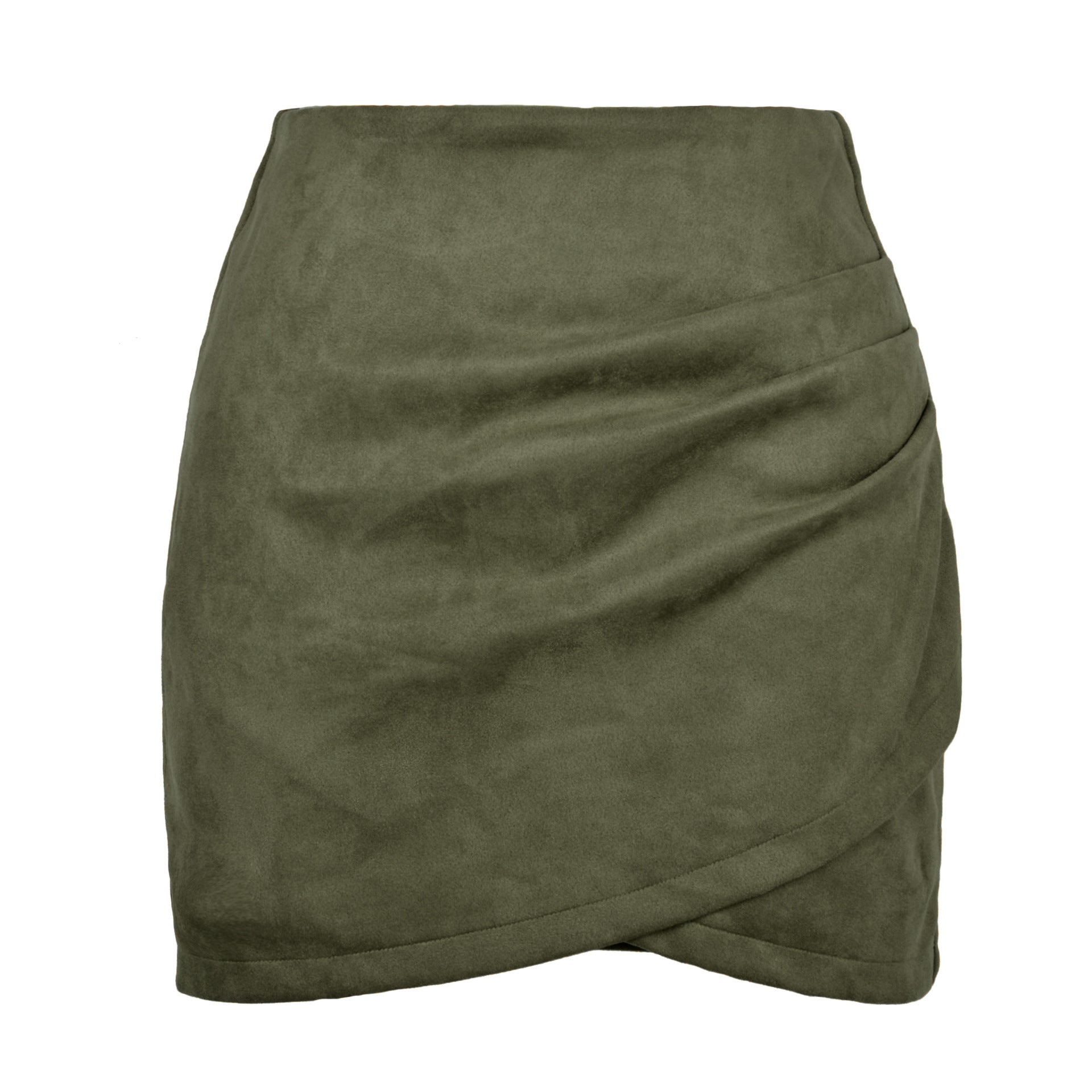 Women's Solid Color Sheath Heap Pleated Irregular Skirt