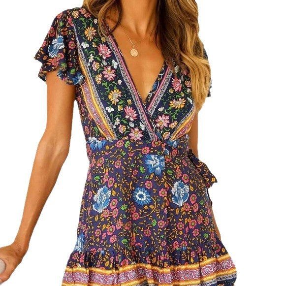 Slouchy Women's Summer Sexy Bohemian Printed Clothing