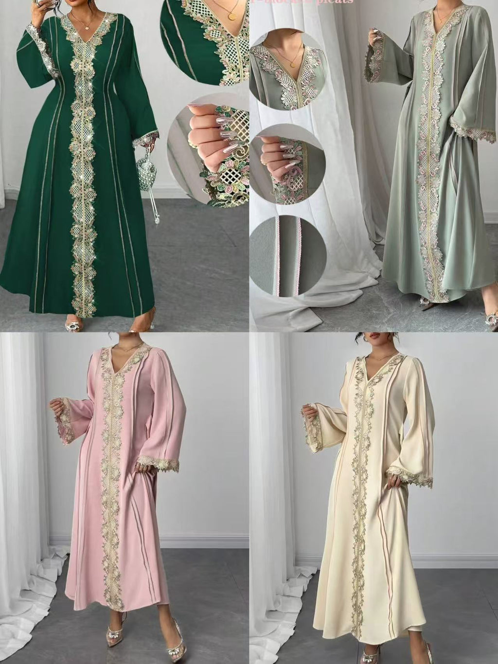 Women's Elegant Lace Robe Loose Fashion Long Dress