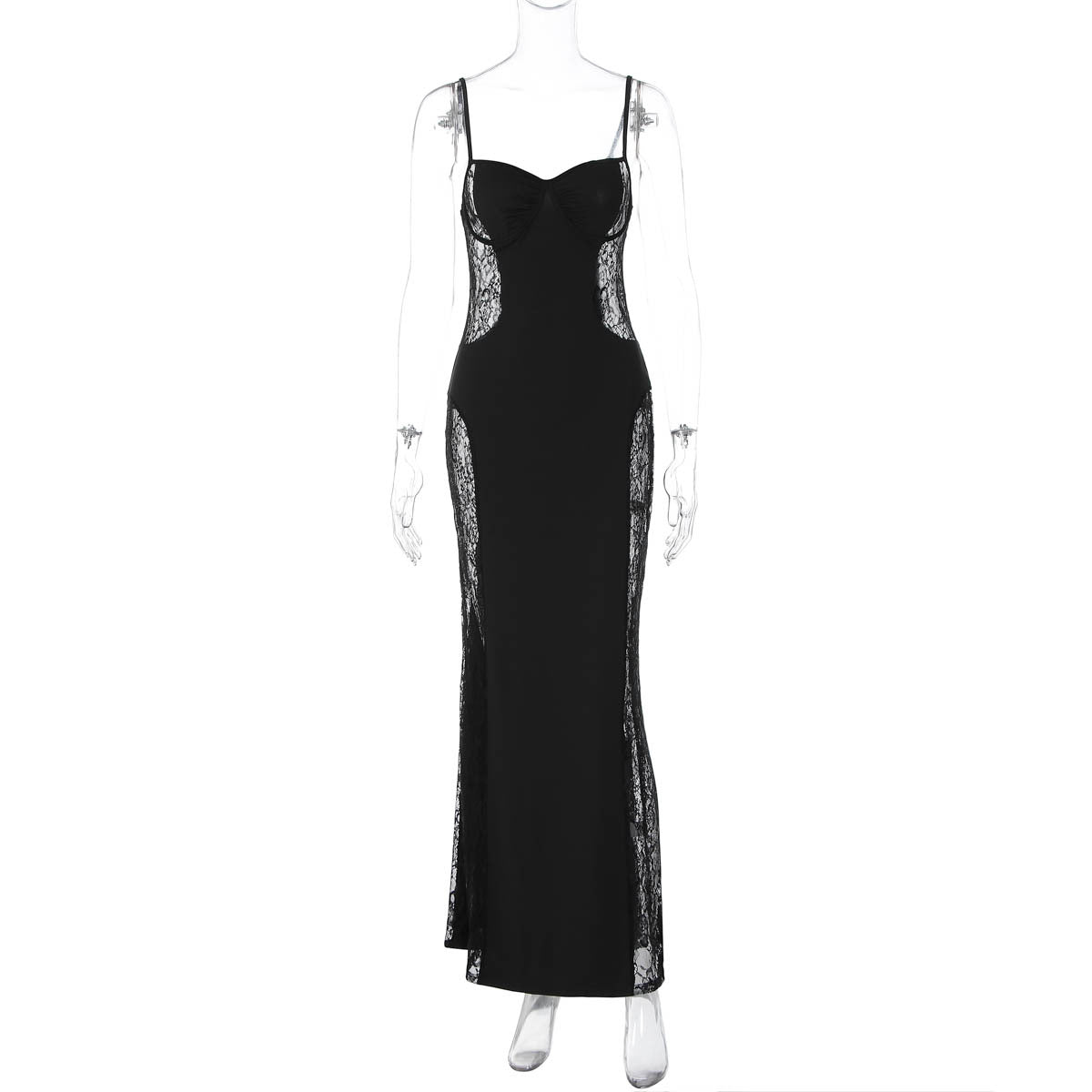 Women's French Lace Cinched Slim Sexy Hip Dress
