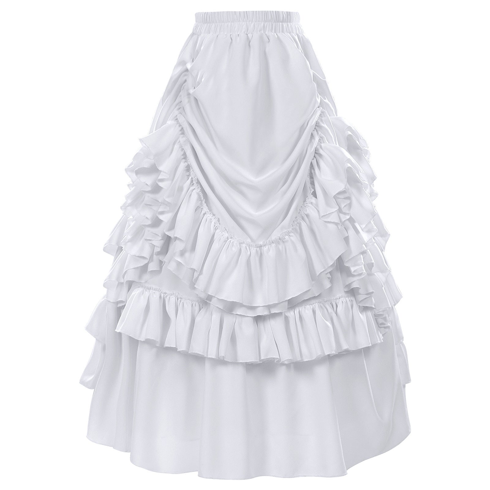 Women's Retro Style Nipped Waist Solid Color Activity Skirts