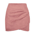 Women's Solid Color Sheath Heap Pleated Irregular Skirt