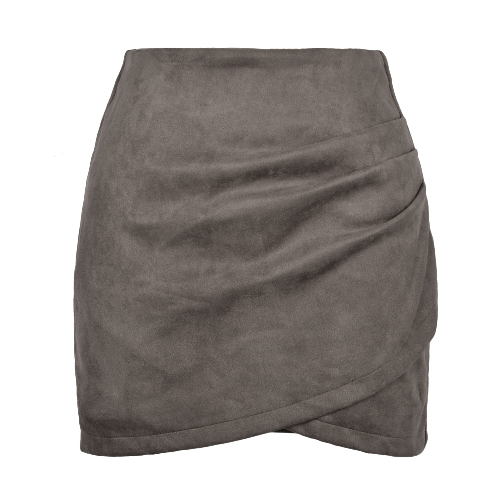 Women's Solid Color Sheath Heap Pleated Irregular Skirt