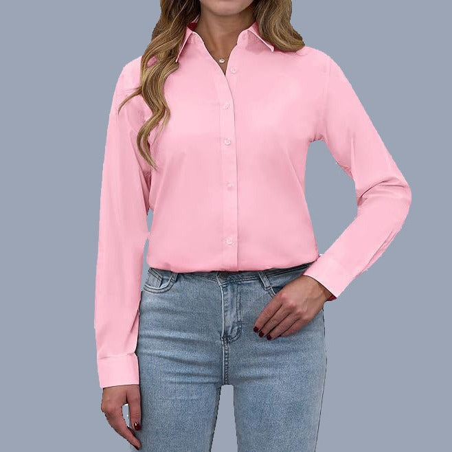Women's Collar Shirt Loose Fashion Temperament Pure Blouse