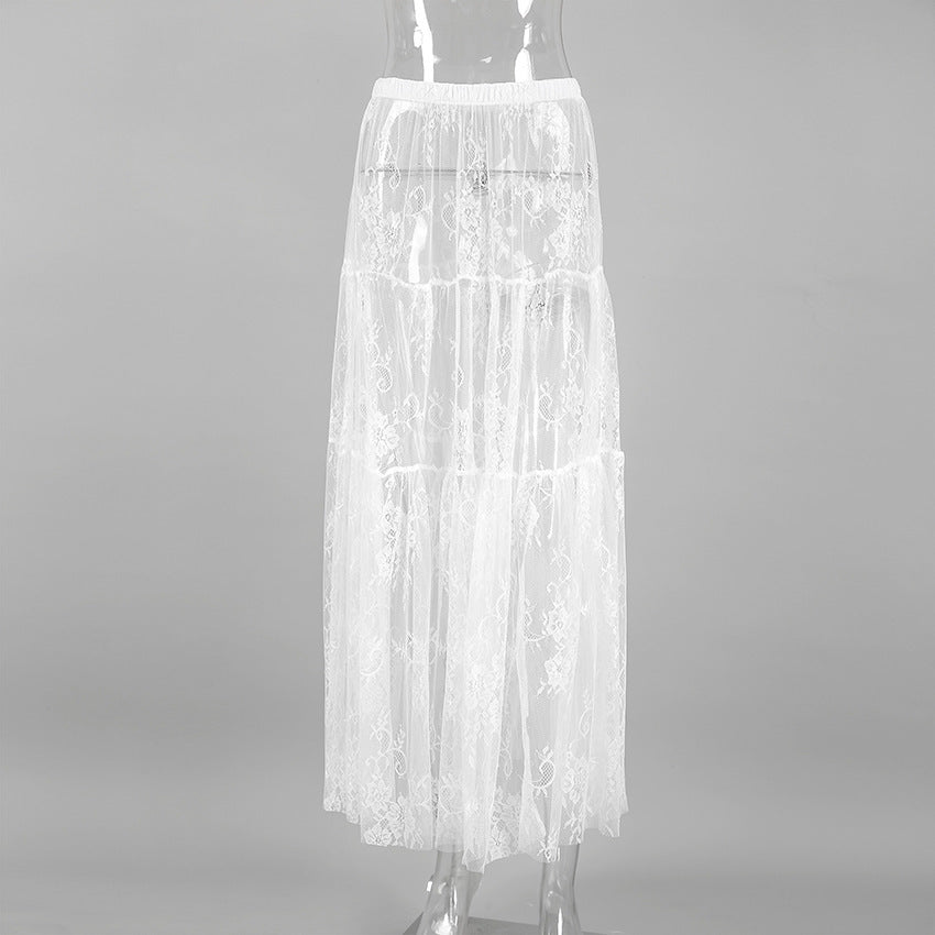 Female Dress Black Sexy Lace High Waist Skirt