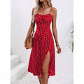 Women's Fashionable Summer Sexy Sling Slit Floral Dress