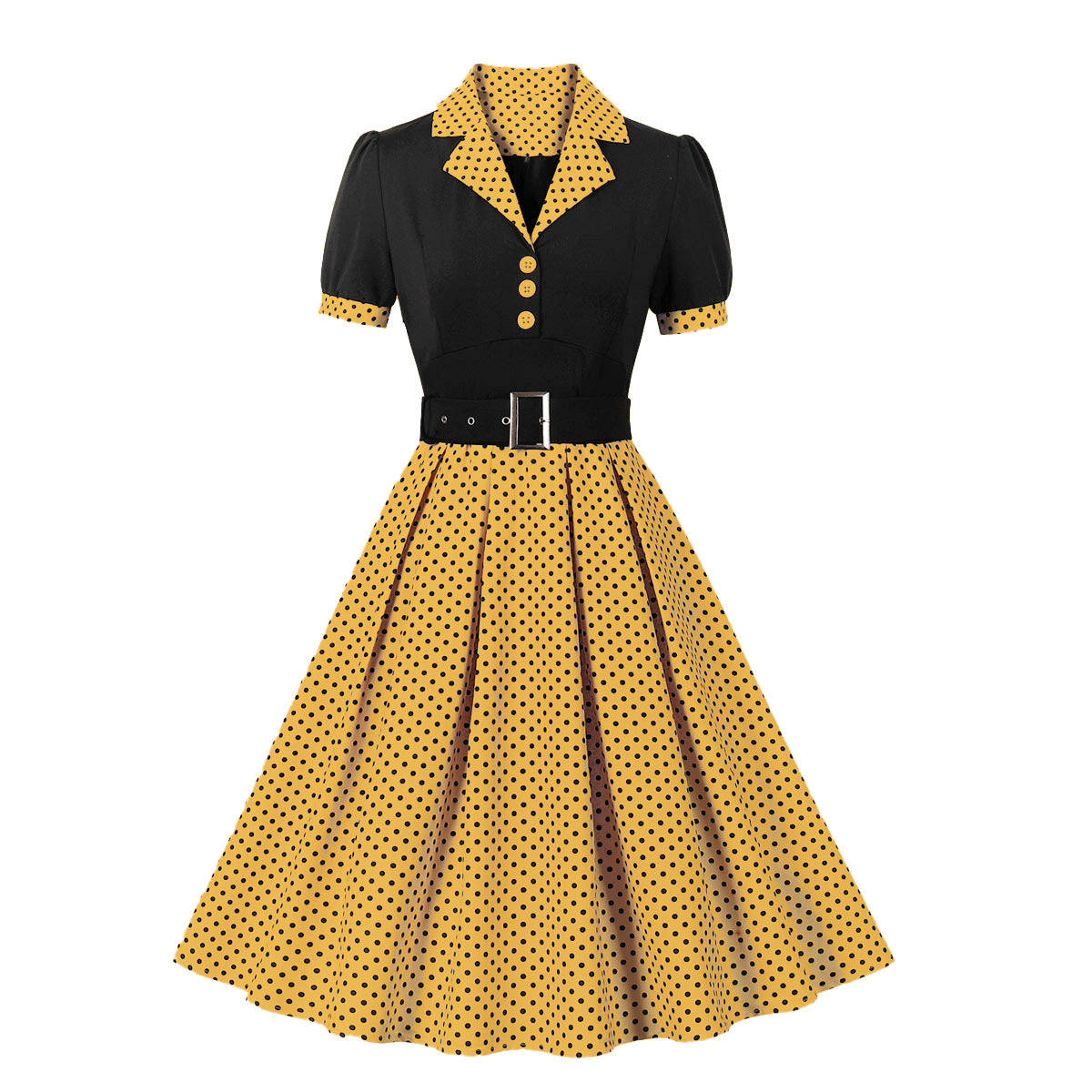 Women's Commuter Artistic Retro Dots Sleeve Lapel With Shorts