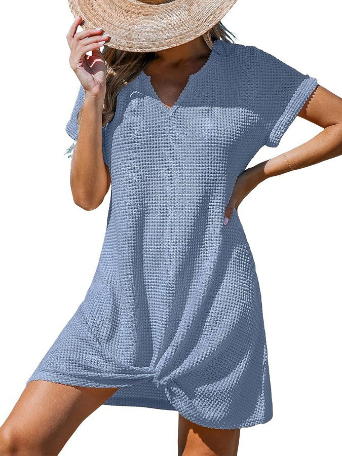 Women's Beach Sun Protection Casual Twist Dress