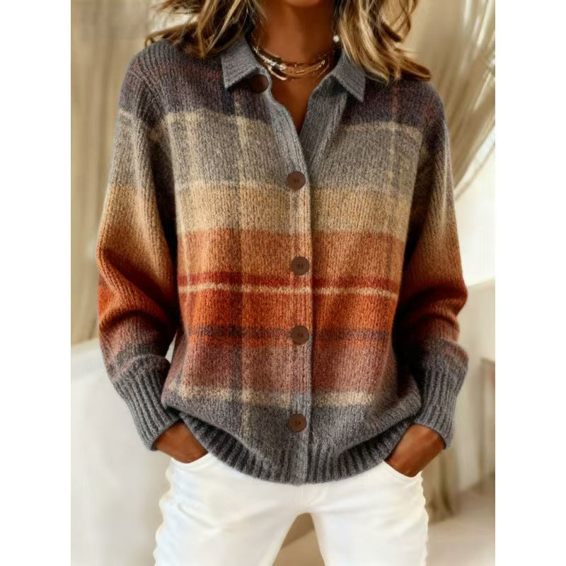 Women's Long-sleeved Winter Large Lapel Effect Inner Cardigans