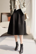 Original Single Hepburn Style High Waist A- Line Slimming Skirt