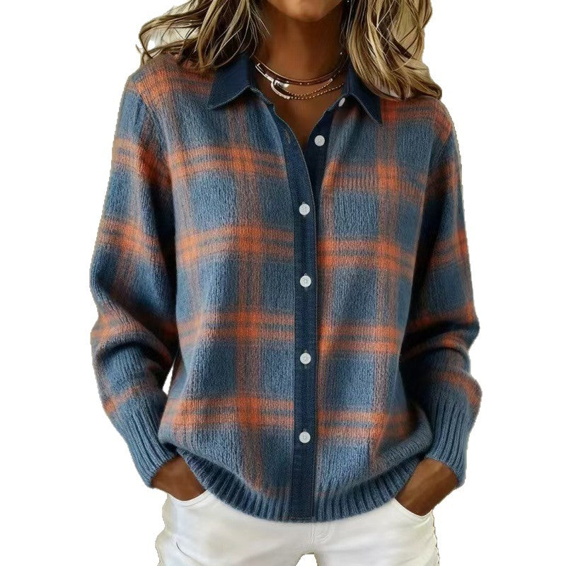 Women's Long-sleeved Winter Large Lapel Effect Inner Cardigans