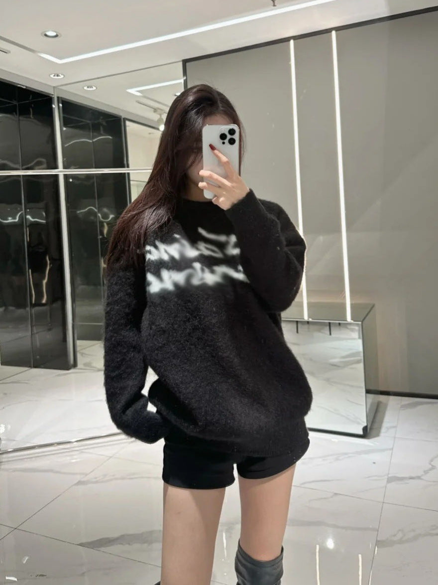 Women's & Men's Round Neck Soft Material Correct Version Women's Sweater