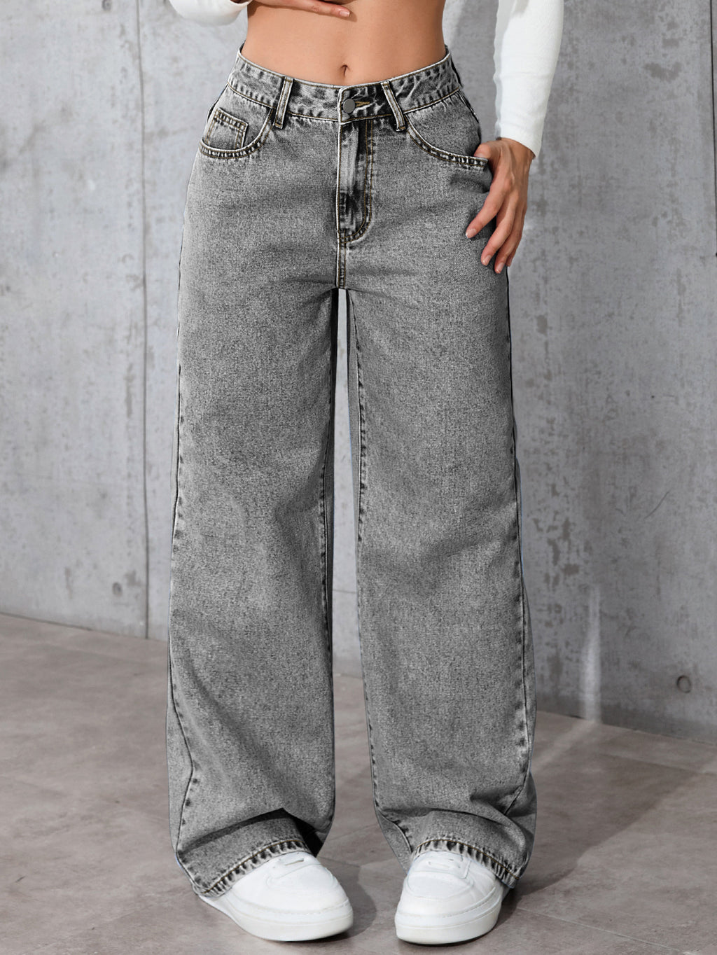 Women's Spicy Style High Waist Straight Loose Pants