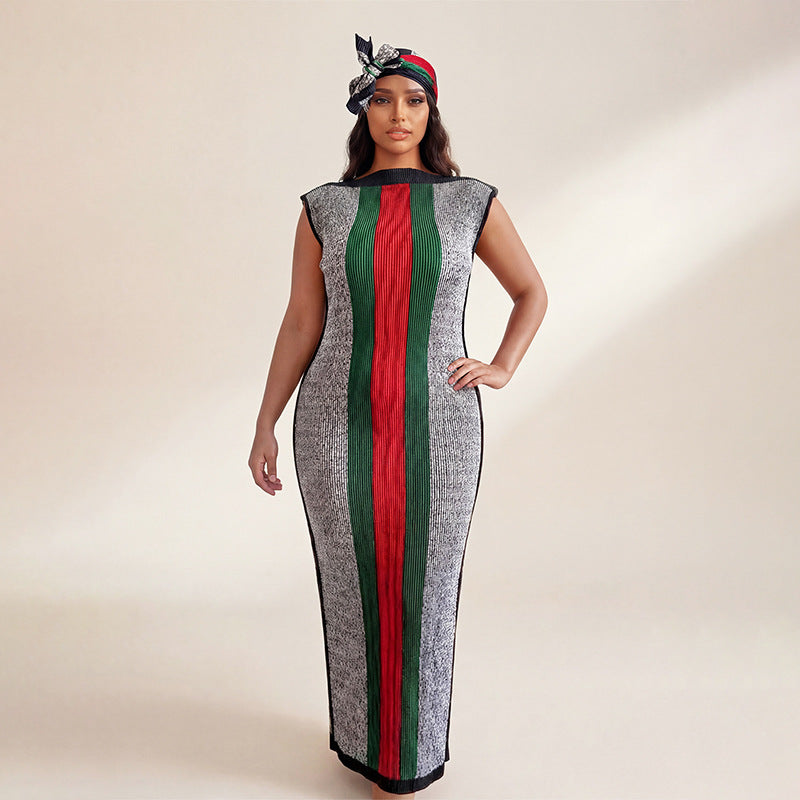 Women's Source African Robe With Scarf Arab Dress