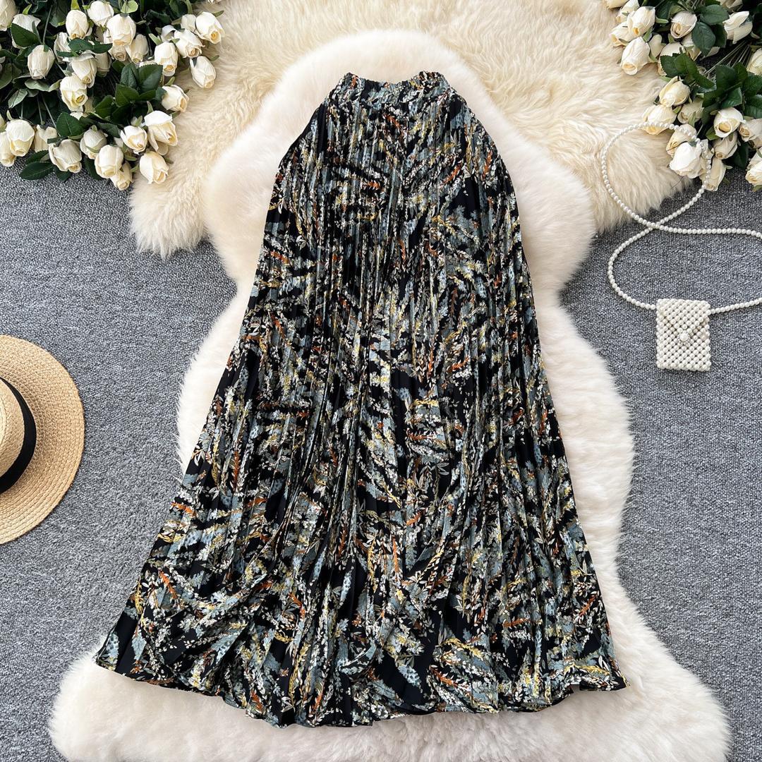 Chiffon Covering Ethereal Swing Umbrella Fold Floral Skirts