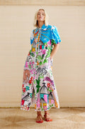Creative Linen Personality Printed Shirt Collar Cardigans