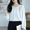 Women's Shirt Large Loose Leisure Slimming Belly Covering Elegant Blouse