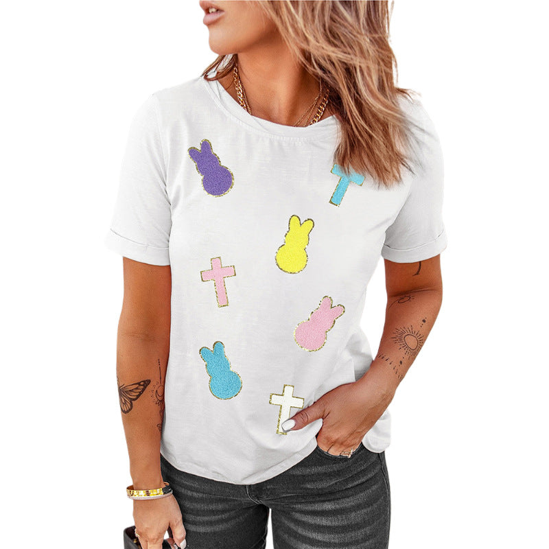 Women's Solid Color Casual Woman's Sleeve Pullover Round Tops