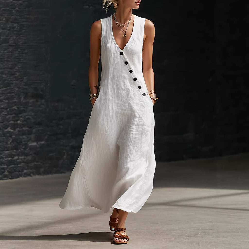 Elegant Women's Summer Holiday Casual Sleeveless Dress