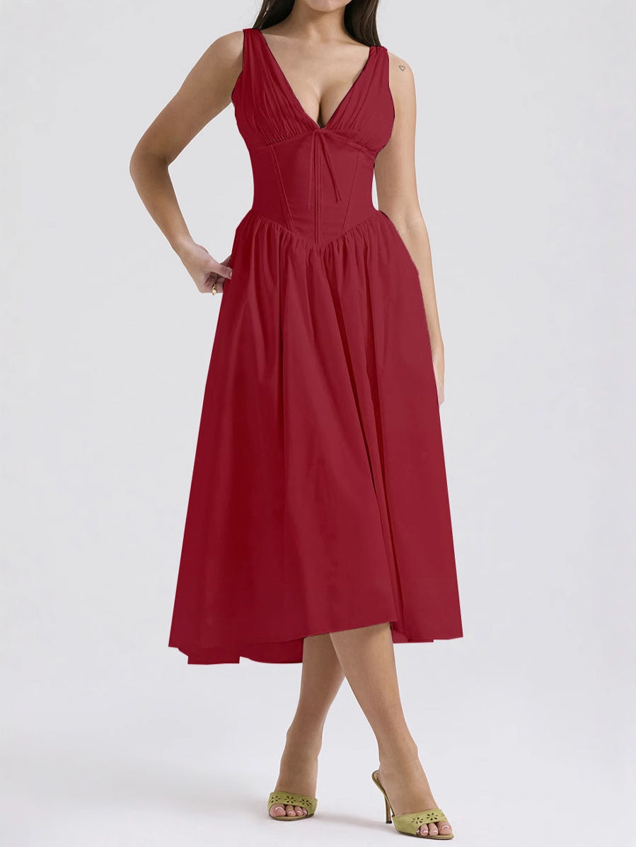 Beautiful Innovative Suspender Casual Printed Elegant Dress