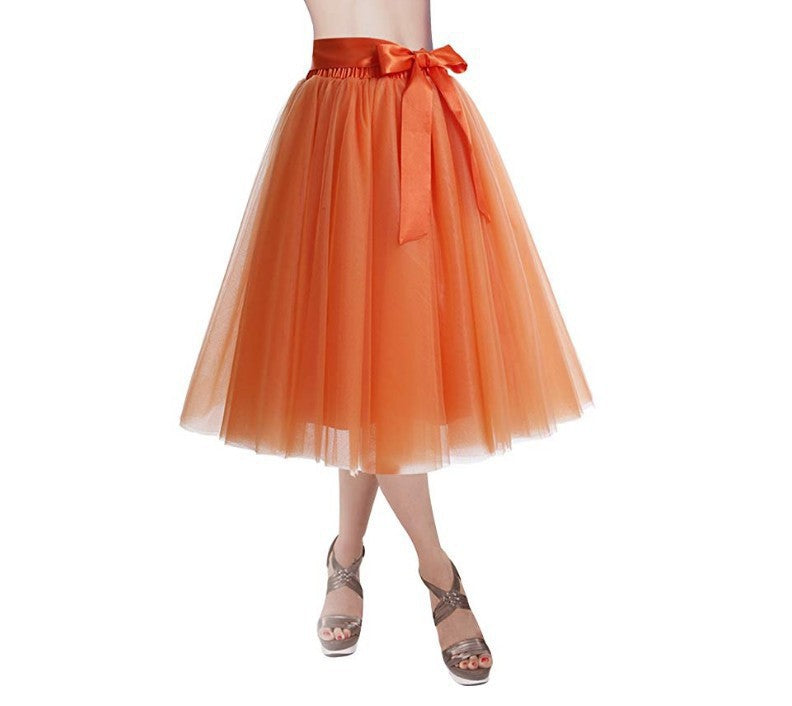 Women's High Waist Mesh Pettiskirt Adult Skirts