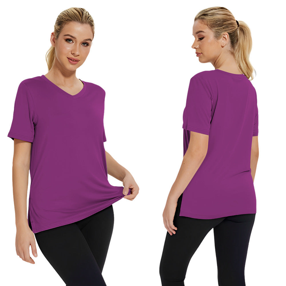 Women's Simple Fashion Pure Color Loose Split Clothing