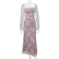 Women's Autumn Lace Long-sleeved Waistcoat Strap For Dress