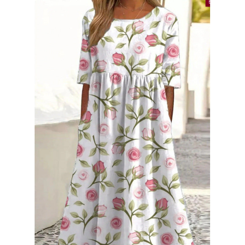 New Women's Summer Loose Fashion Printing Dress