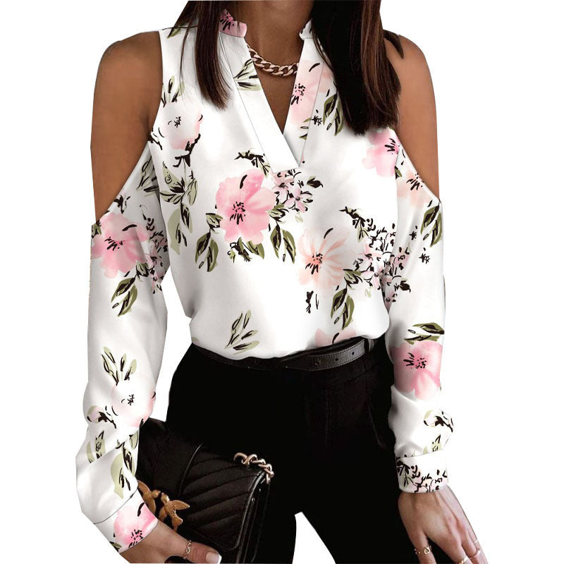Comfortable Elegant Long Sleeve Printed Shirt Blouse