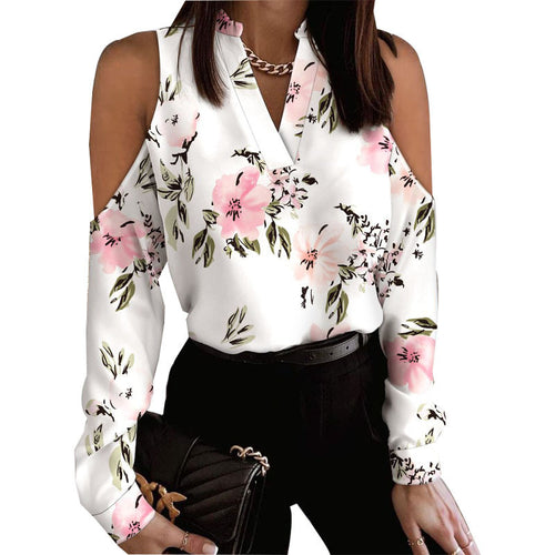 Comfortable Elegant Long Sleeve Printed Shirt Blouse