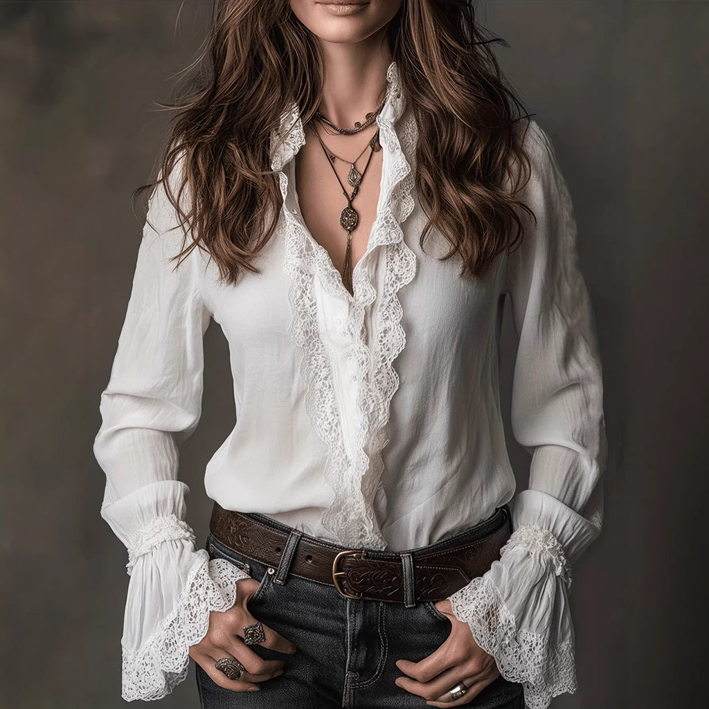Women's Shirt Design Stitching Thin Small Long Sleeve Tops