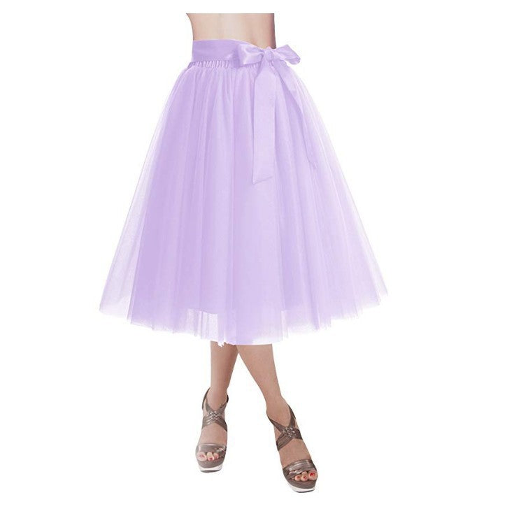 Women's High Waist Mesh Pettiskirt Adult Skirts
