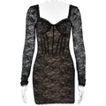 Lace Fashionable Sexy Hot Tight Backless Dress
