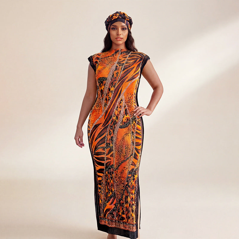 Women's Source African Robe With Scarf Arab Dress