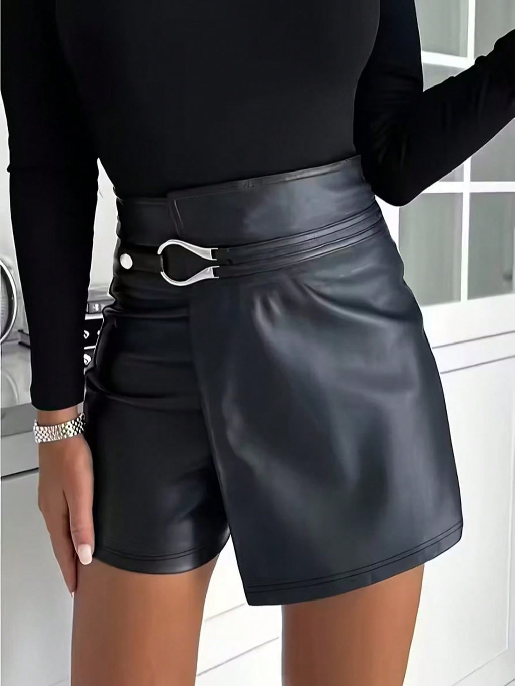 Women's Hot Vintage Leather Split Design Skirts
