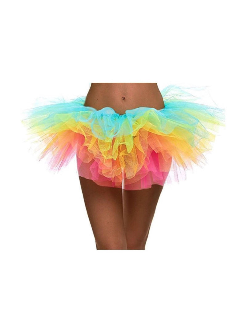Tulle Pettiskirt Half-length Large Rainbow Color Shorts