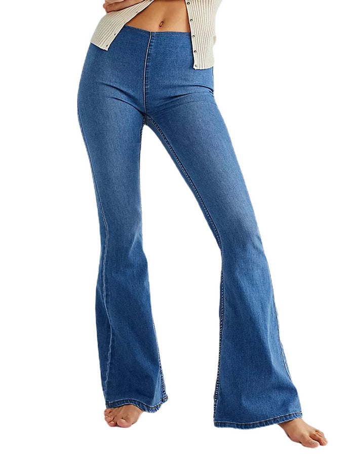 Women's Fashionable Low Waist Stretch Flared Women's Jeans