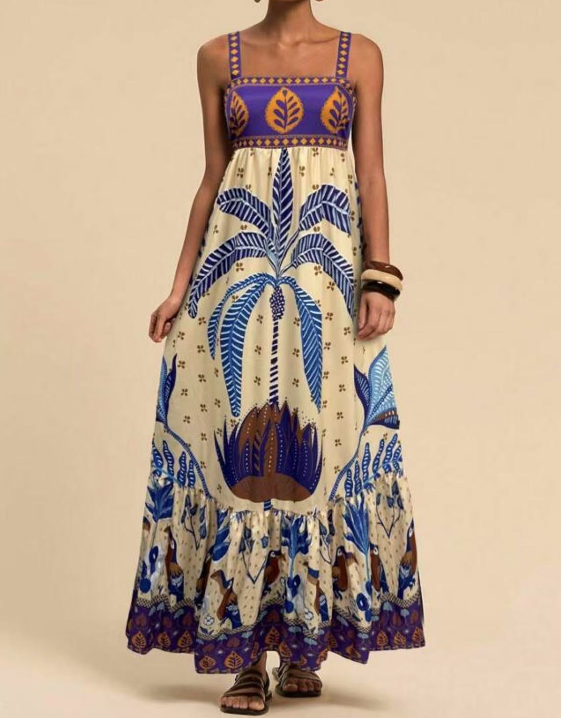 Floral Print Fashion Casual Holiday Style Dress