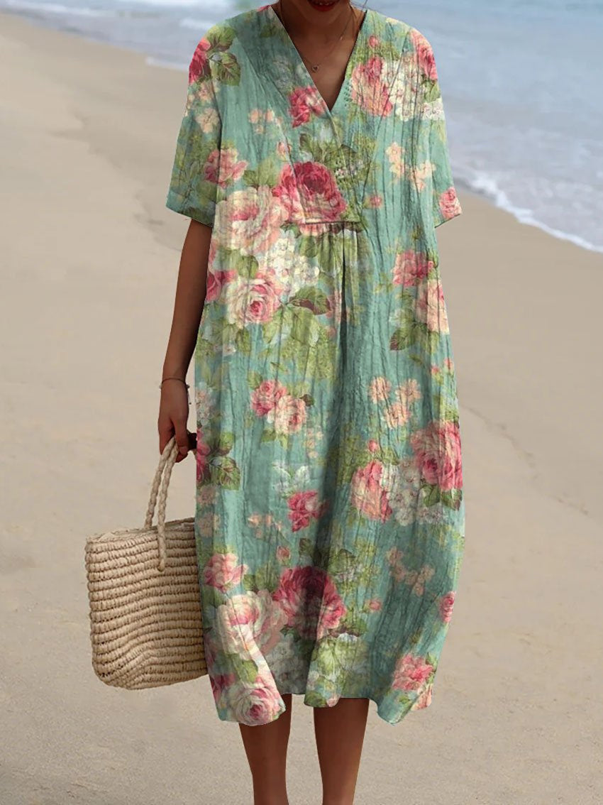 Innovative Women's Casual Floral Print Sleeve Dress