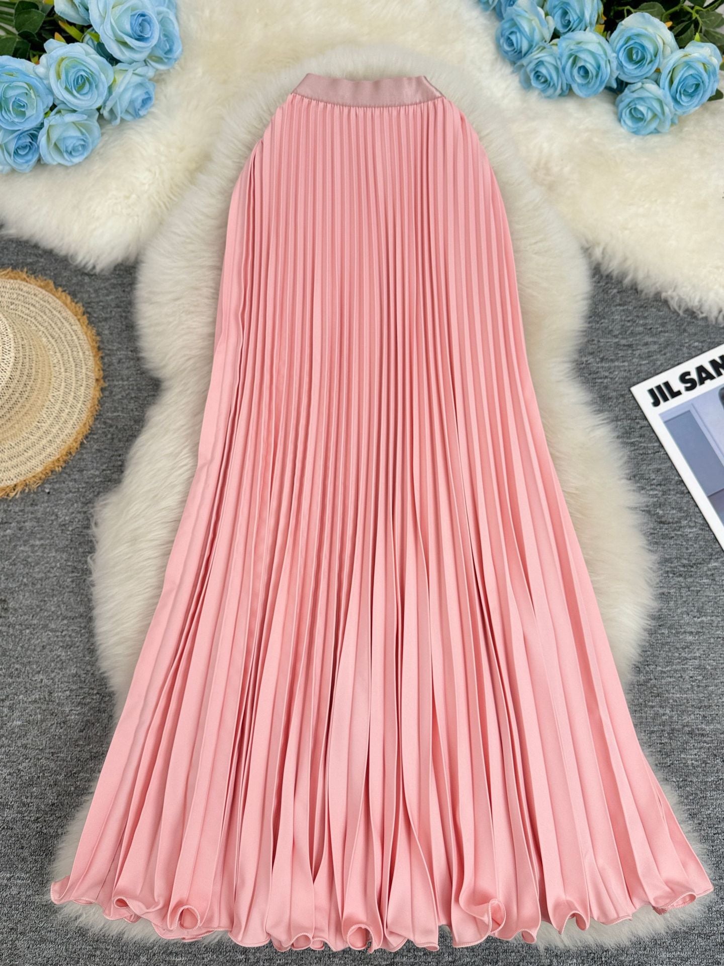 Women's Commute High Waist Slimming A- Line Midi Skirts