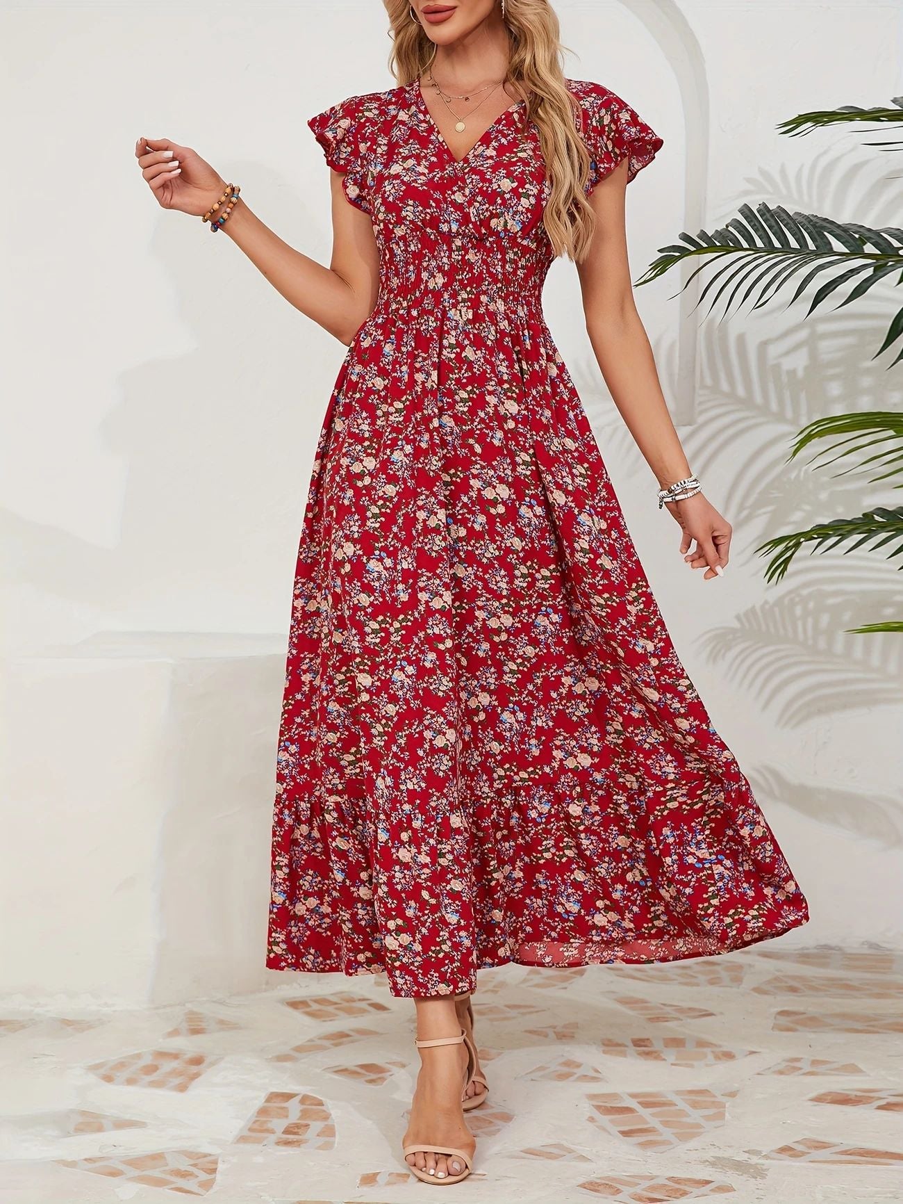 Classic New Charming Printed French Floral Skirts