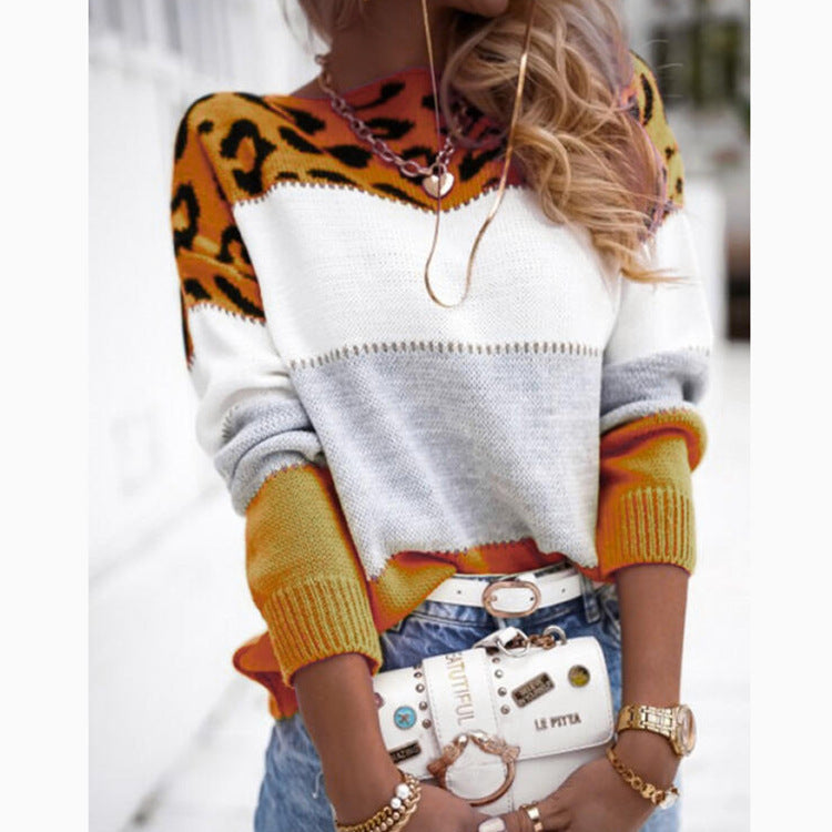 Women's Crew Neck Casual Pullover Long Sleeve Bottoming Women's Sweater