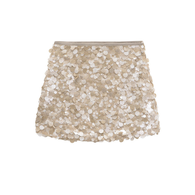 Women's Design Sequined A- Line Style Shorts