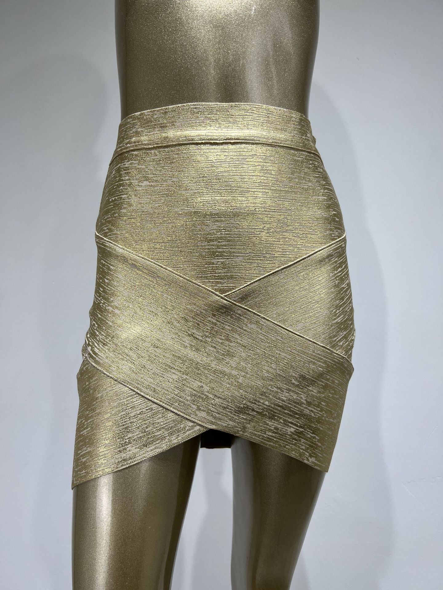 Women's Bronzing Bandage Fashionable Elegant Sheath Skirts