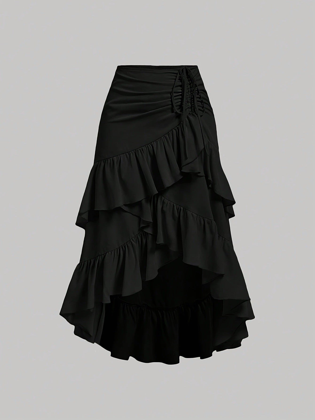 Women's Sweet Fresh High Waist Stitching Slimming Flounce Skirt