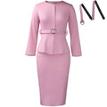 Women's Fashion Round Neck Temperament Ol Pencil Dress