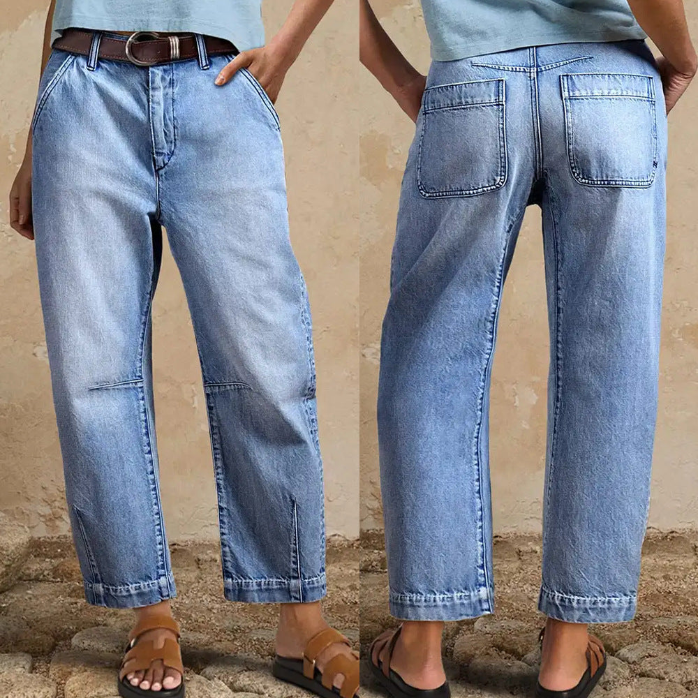 Beautiful Women's Casual Fashion Denim Cropped Women's Jeans