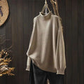 Women's Mock Neck Loose Pullover Large Long Women's Sweater
