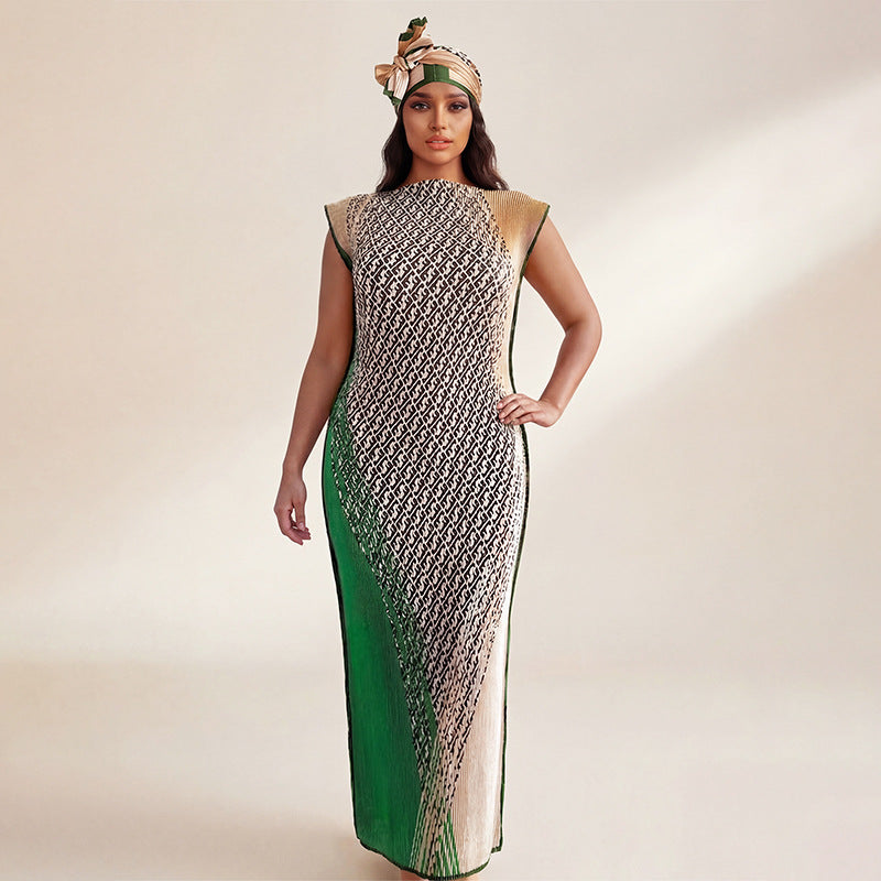 Women's Source African Robe With Scarf Arab Dress
